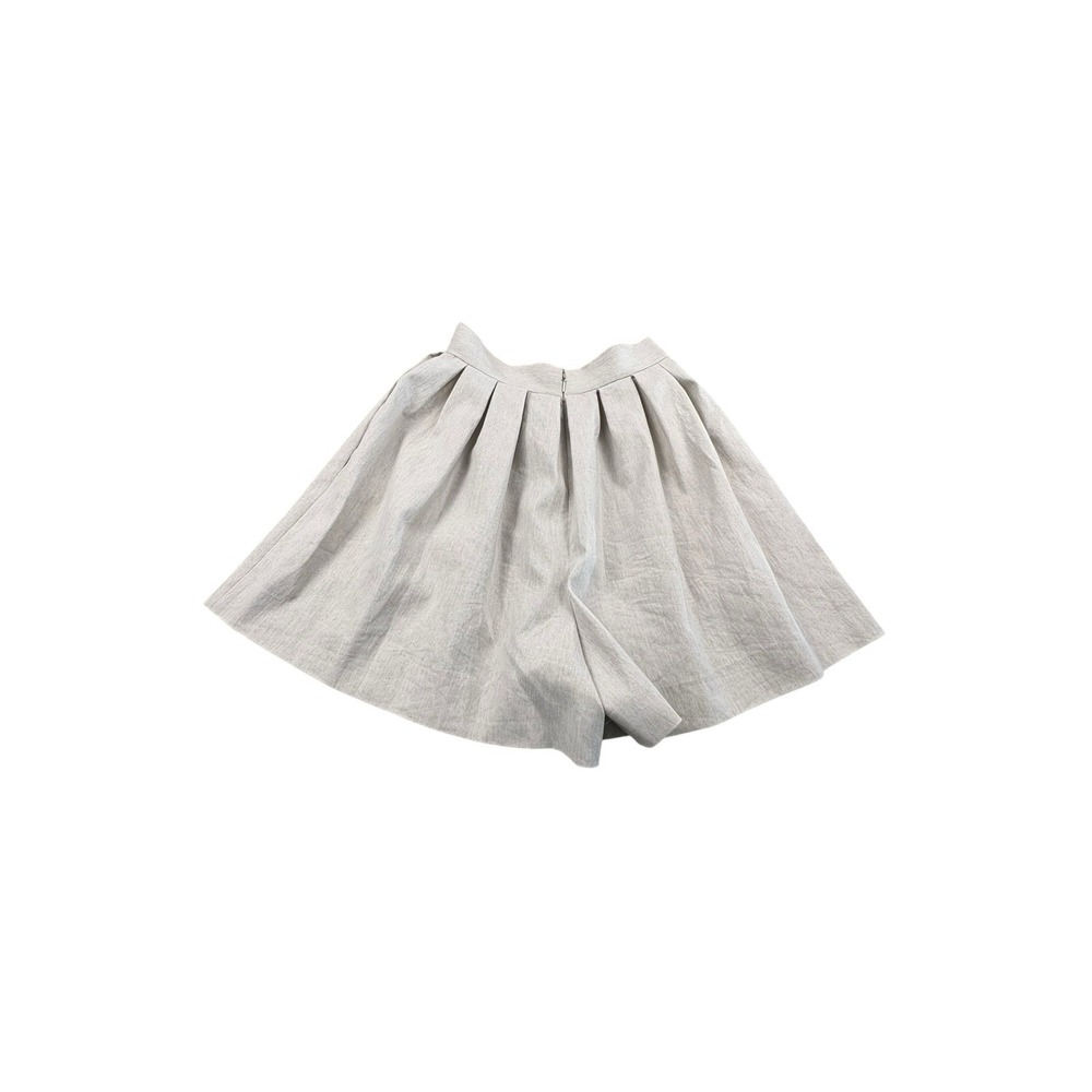 Rebecca Taylor Linen Blend Pleated Shorts Beige Size 6 Excellent